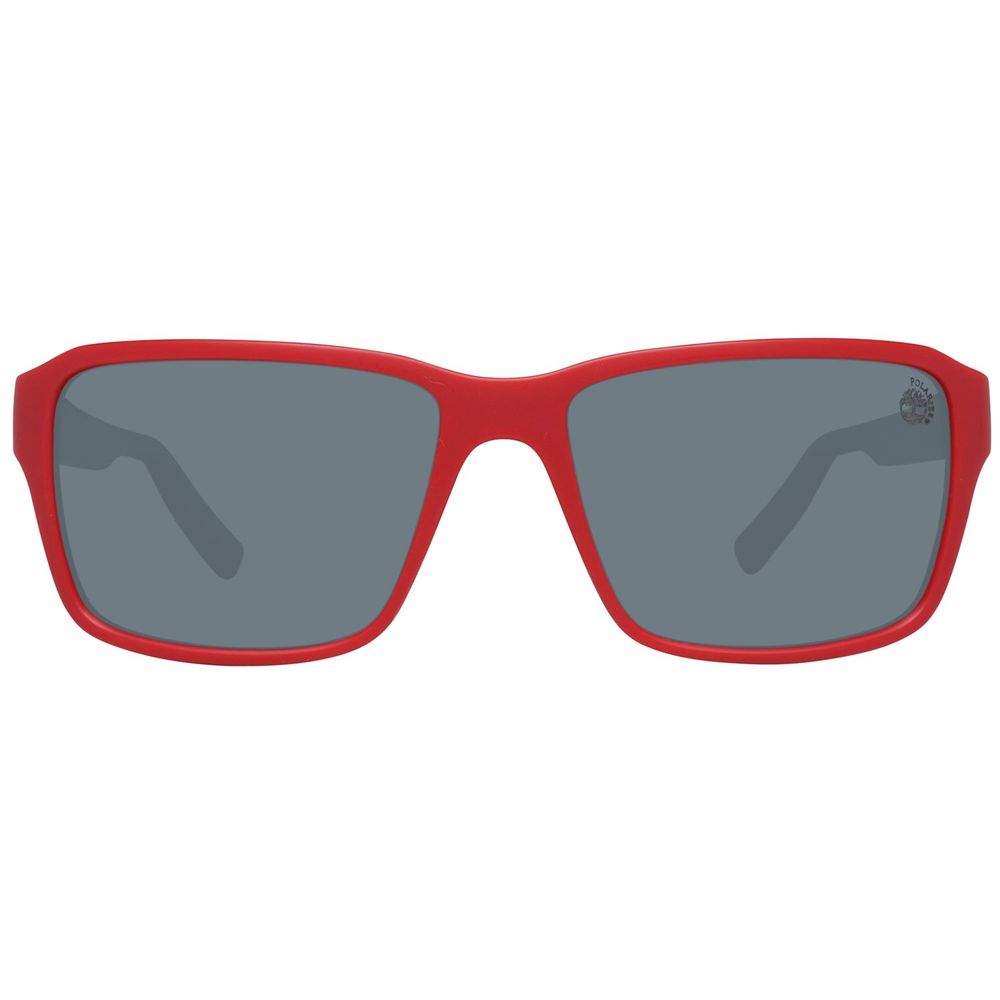 Timberland Red Acetate Sunglasses for Elevated Style