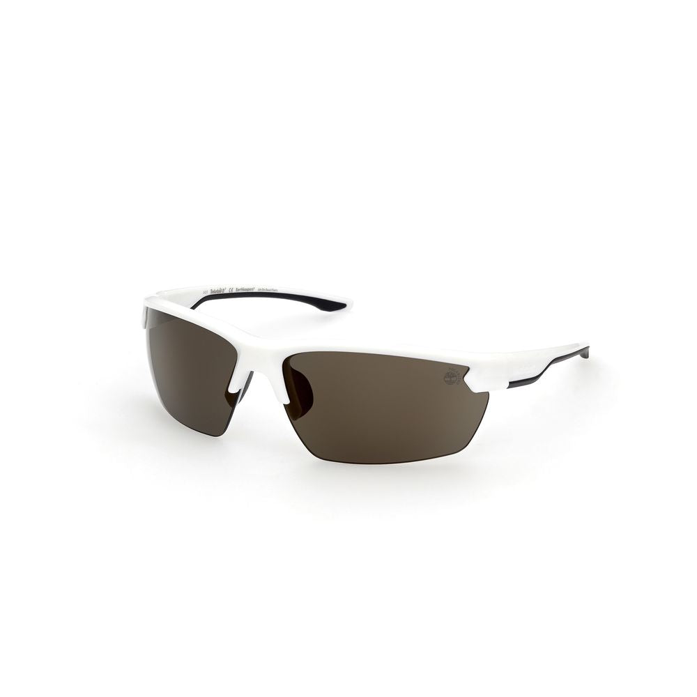 Timberland White Acetate Sunglasses for Effortless Elegance
