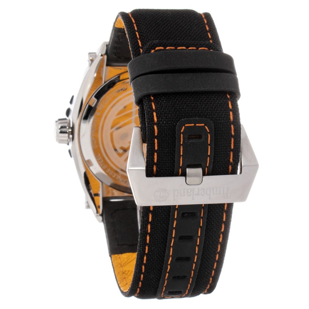 Timberland Black Leather Watch - Sophisticated Timepiece