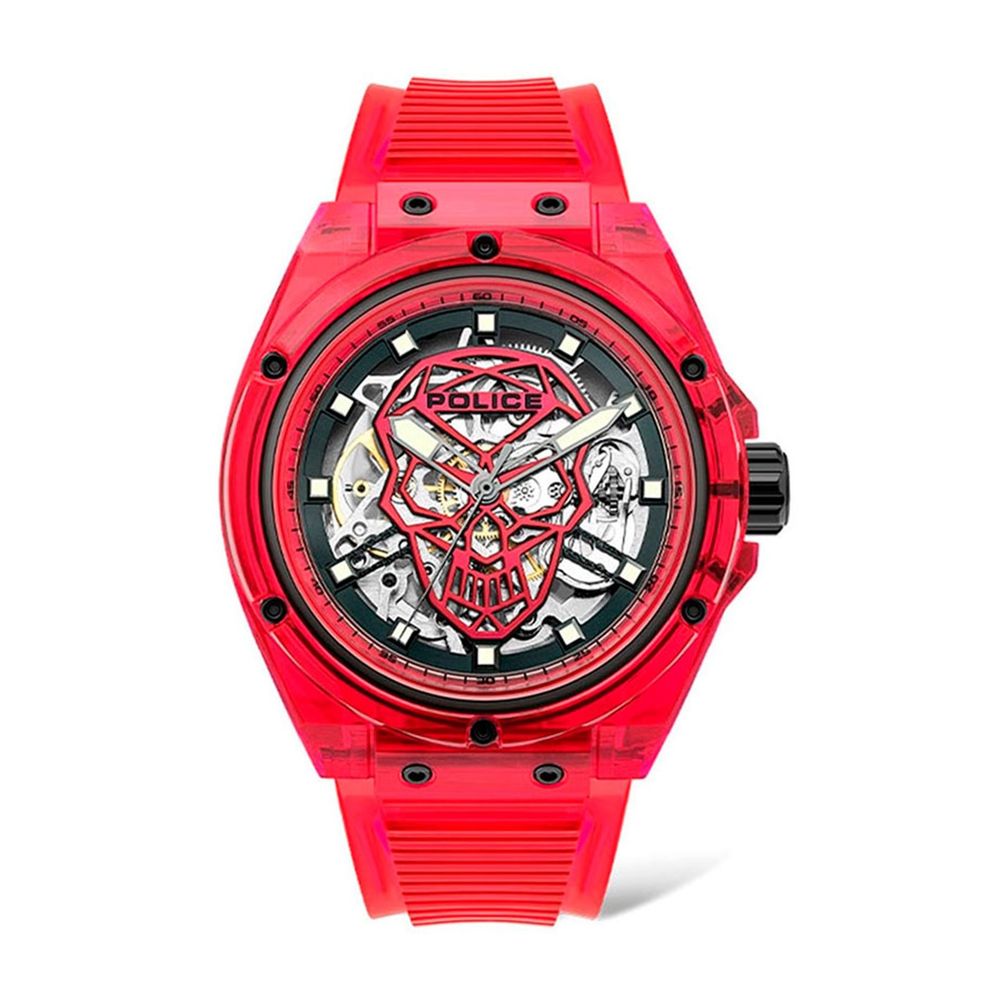 Police Red Resin Watch: Bold Elegance Meets Timeless Design