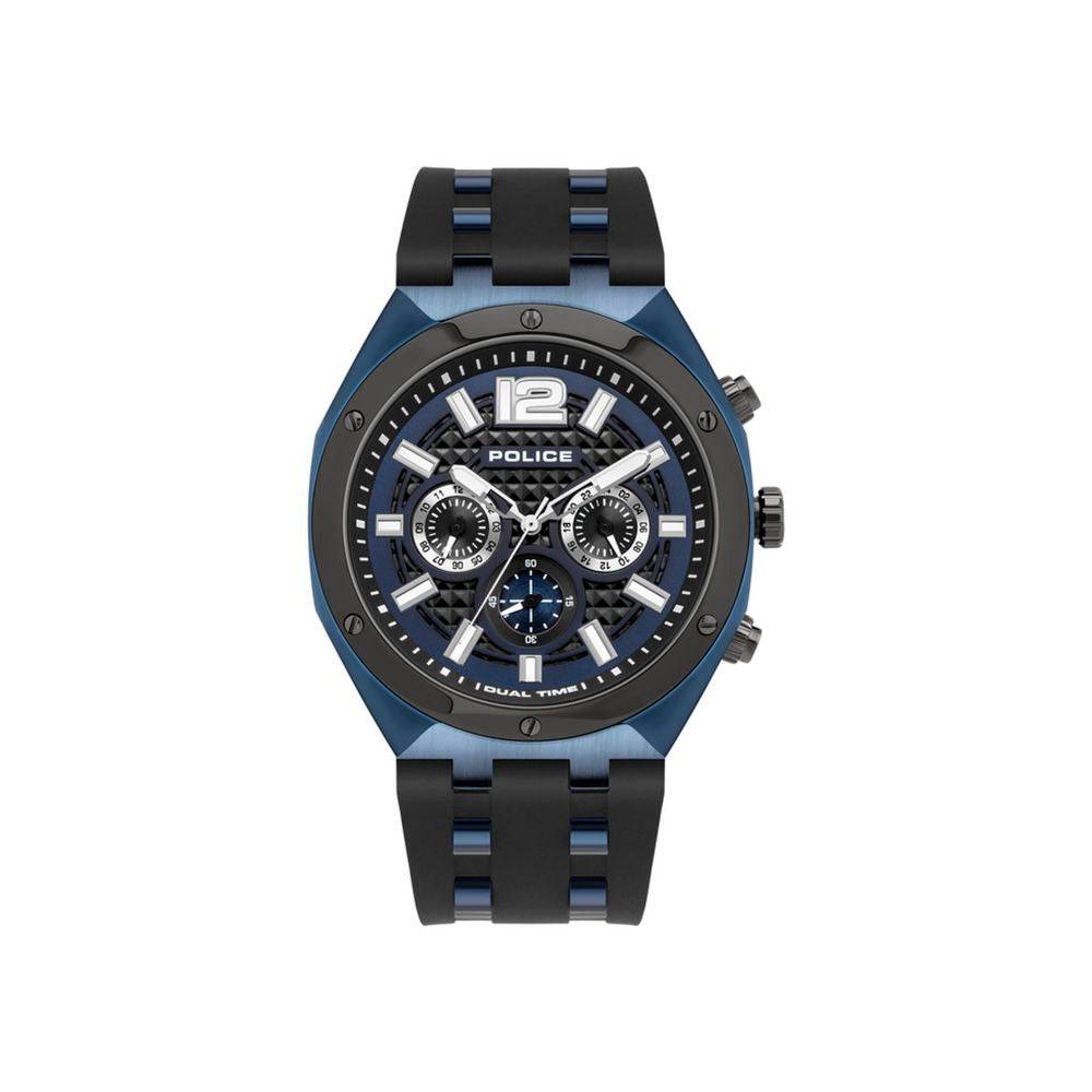 Police Blue Silicone Watch – Bold Elegance in Timekeeping