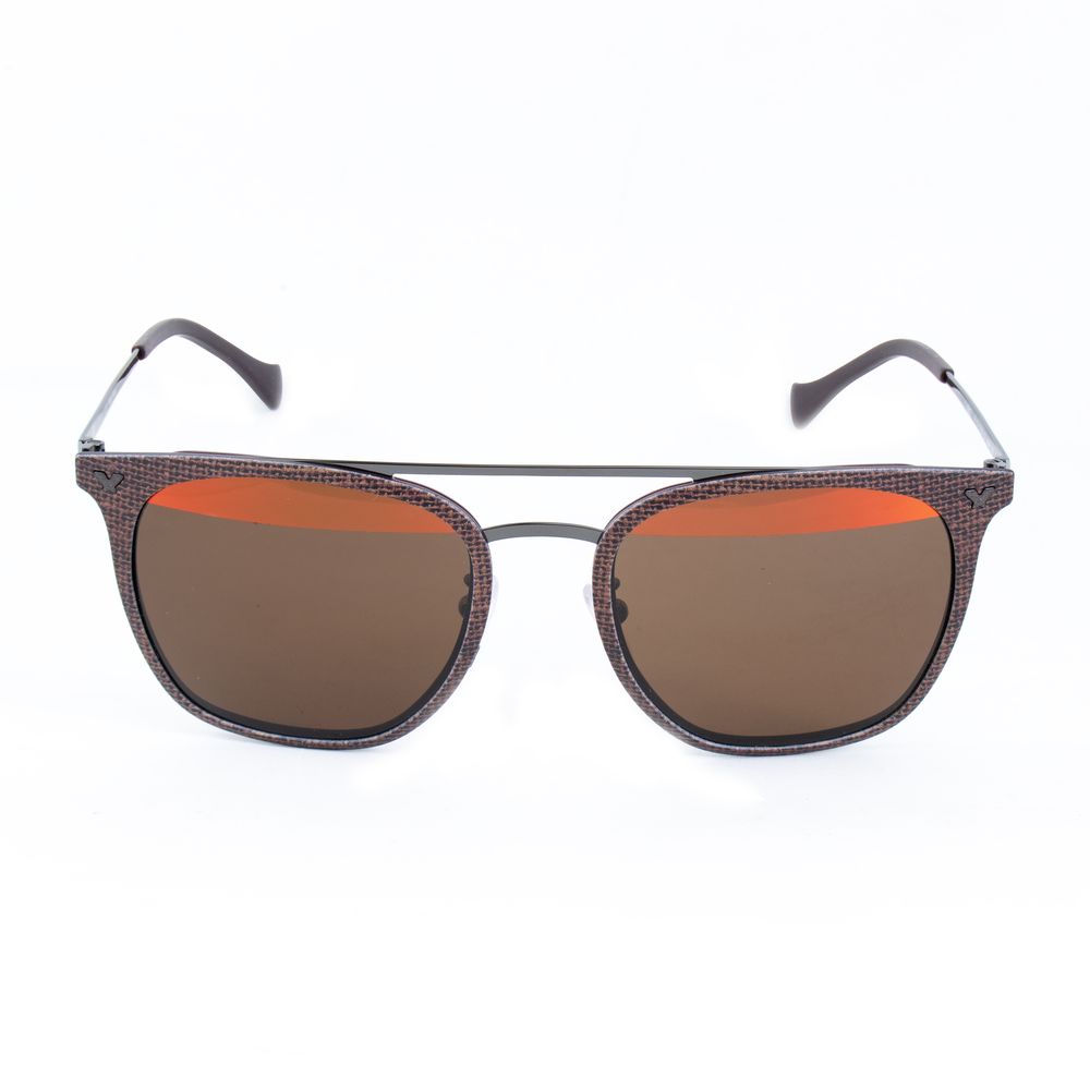Police Brown Metal Sunglasses for Elevated Sophistication