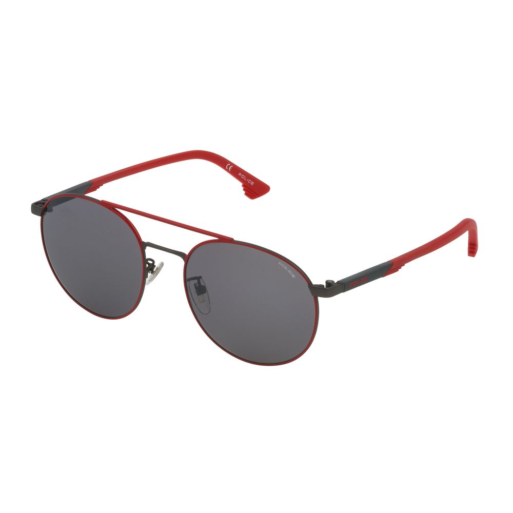 Police Gray Metal Sunglasses - Timeless Elegance Redefined