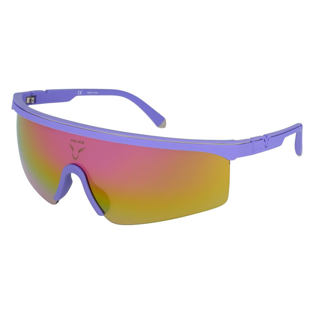 Police Purple Injected Sunglasses Brown Golden Lenses