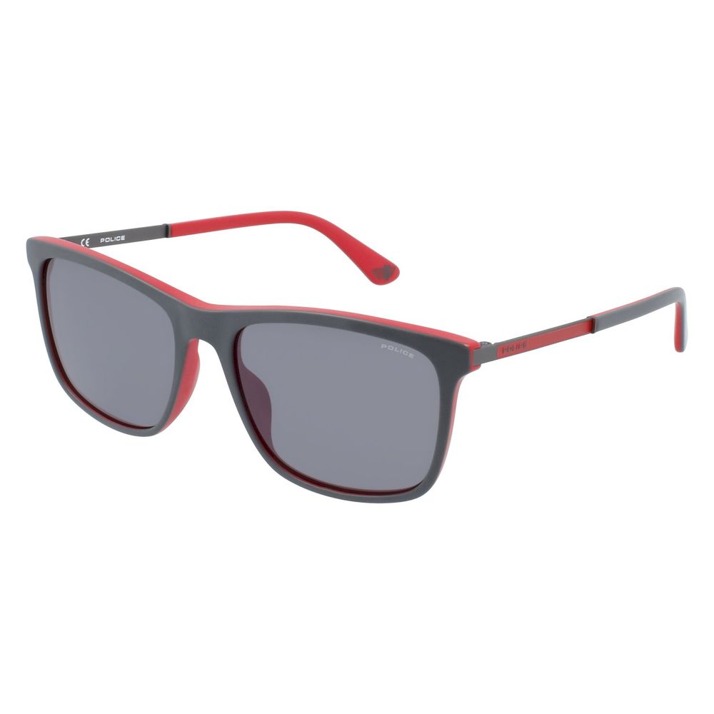 Police Red Acetate Sunglasses with Grey Lenses