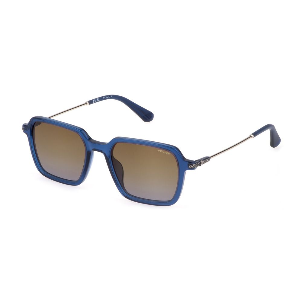 Police Blue Acetate Sunglasses for Effortless Elegance