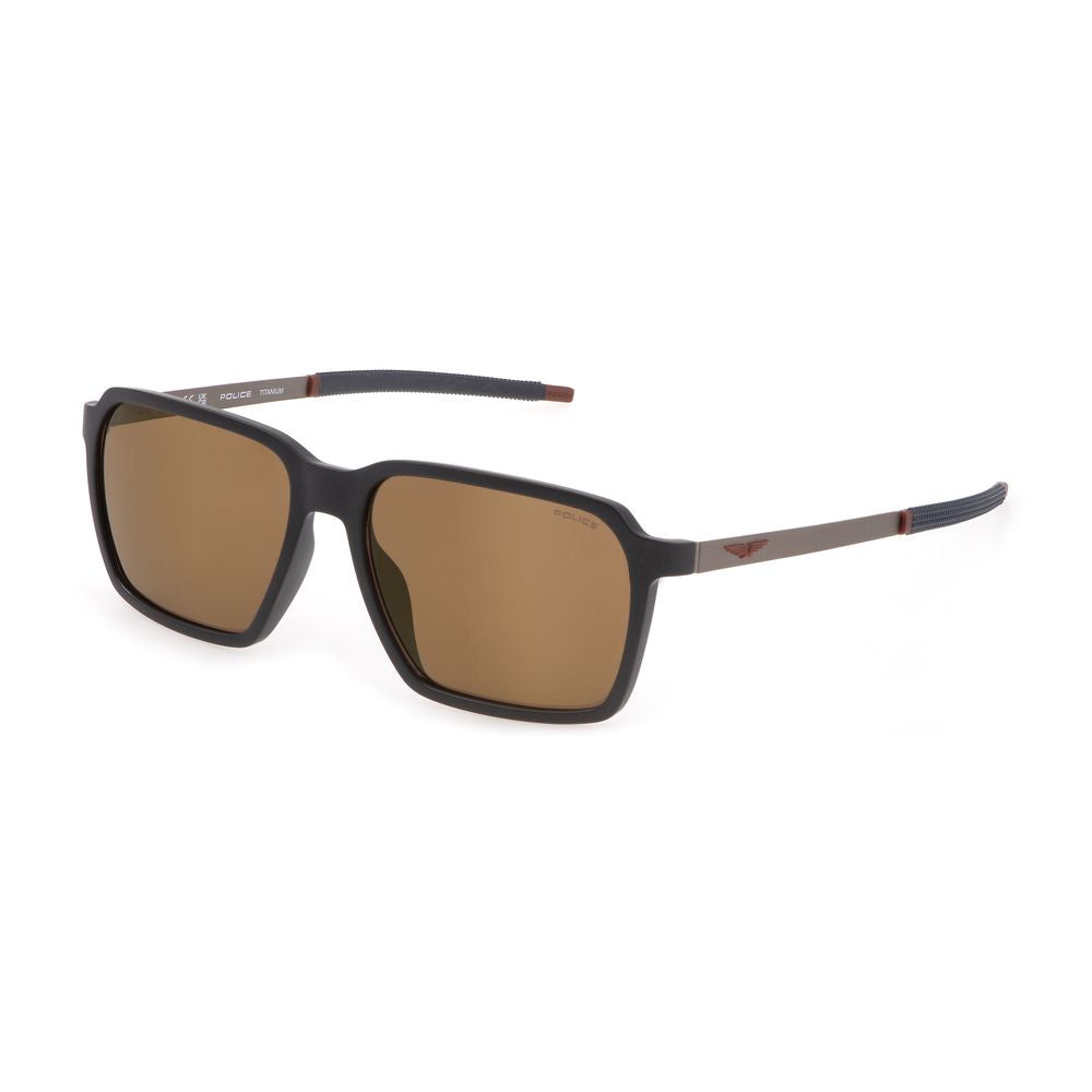 Police Gray Acetate Sunglasses for Elevated Style