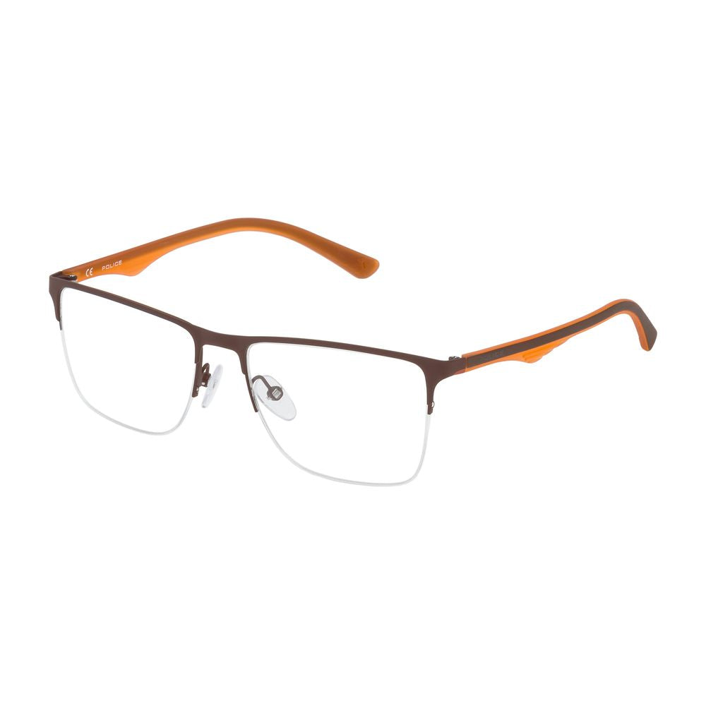 Police Brown Metal Frames Sophisticated Luxury Eyewear