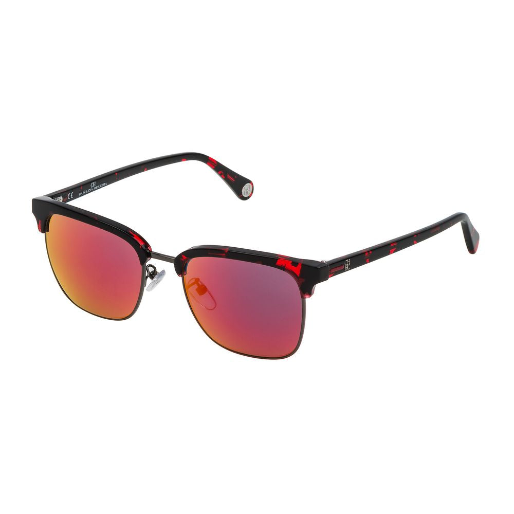 Carolina Herrera Brown Acetate Sunglasses for Timeless Elegance