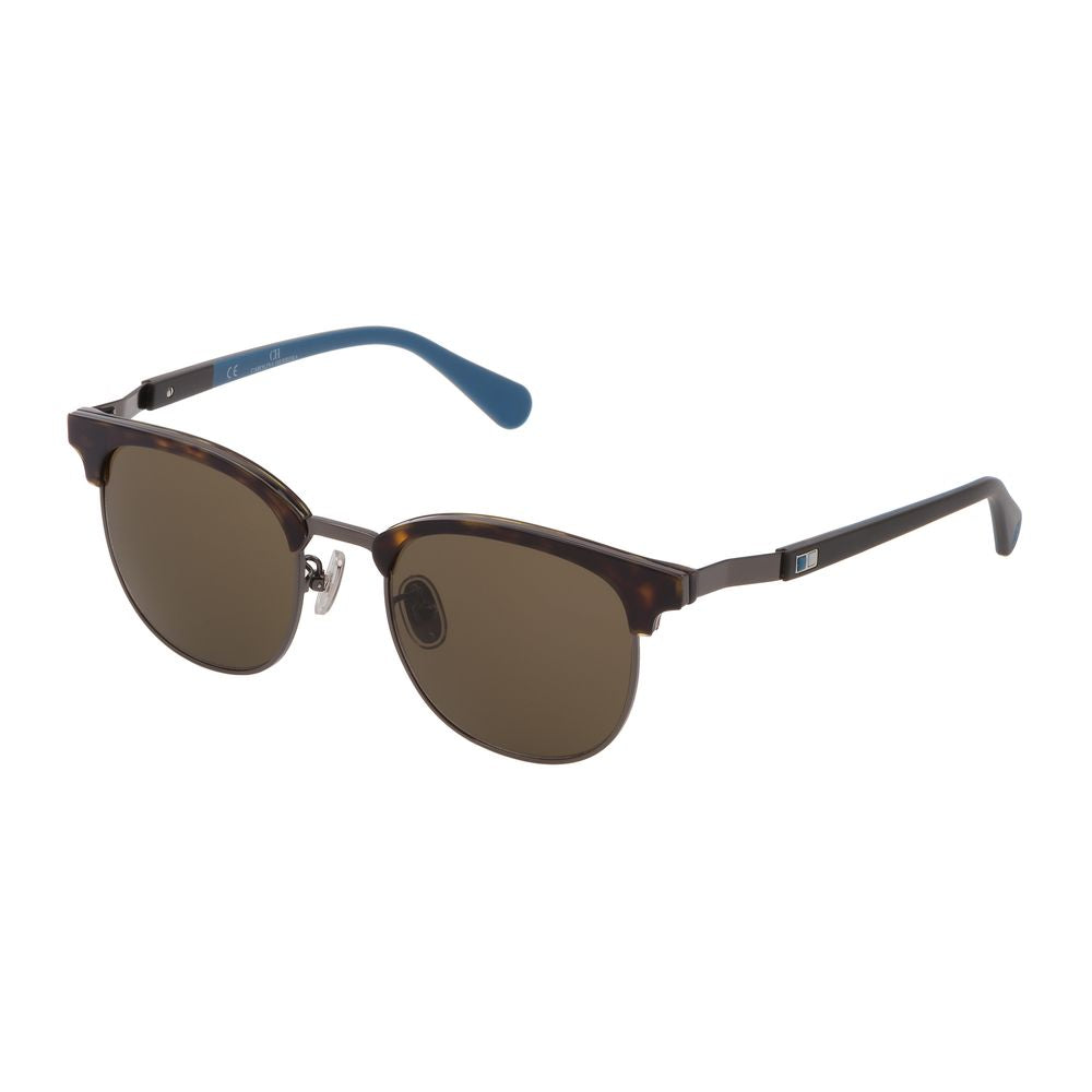 Carolina Herrera Gray Acetate And Metal Sunglasses Elegance