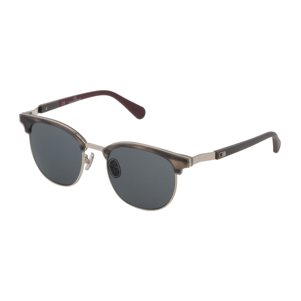Carolina Herrera Gray Acetate And Metal Sunglasses Elegance