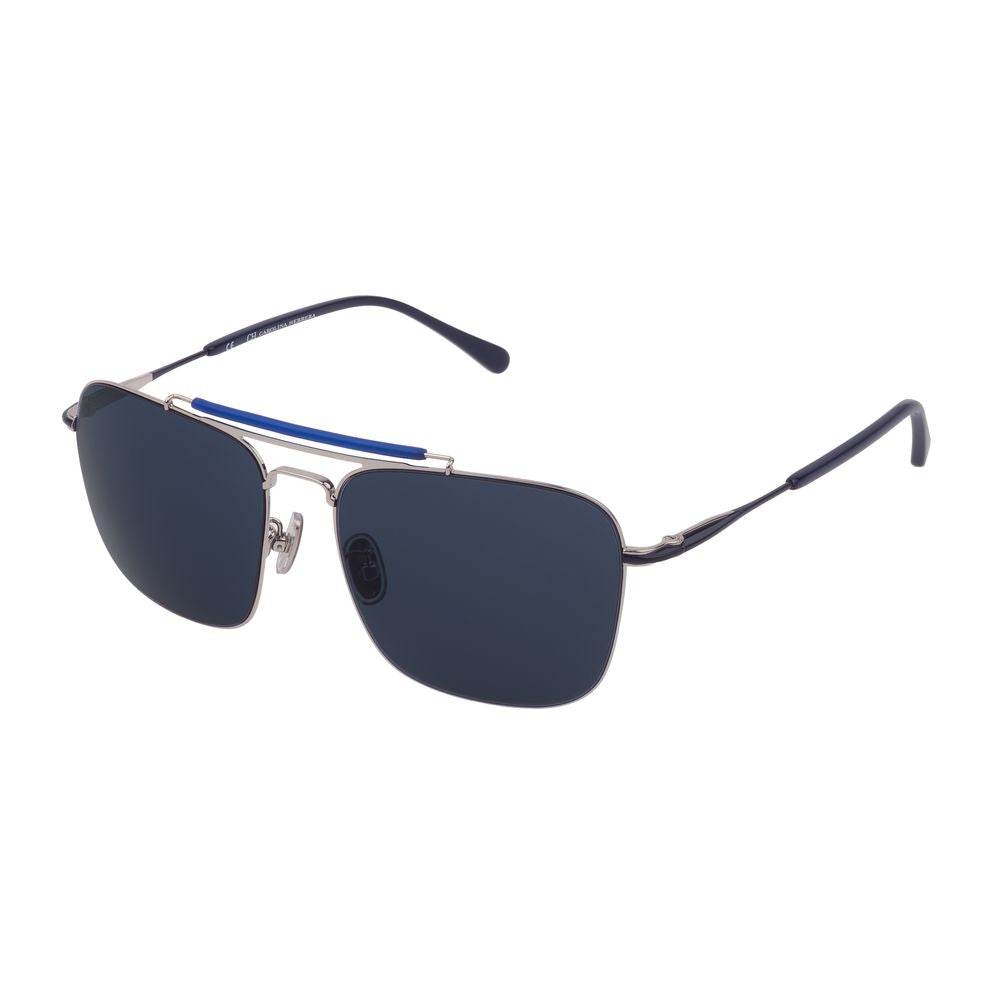 Carolina Herrera Silver Metal Sunglasses in Sophisticated Style