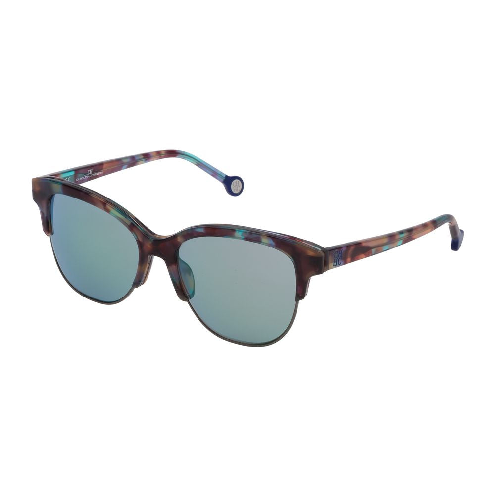 Carolina Herrera Brown Acetate Sunglasses for Timeless Elegance