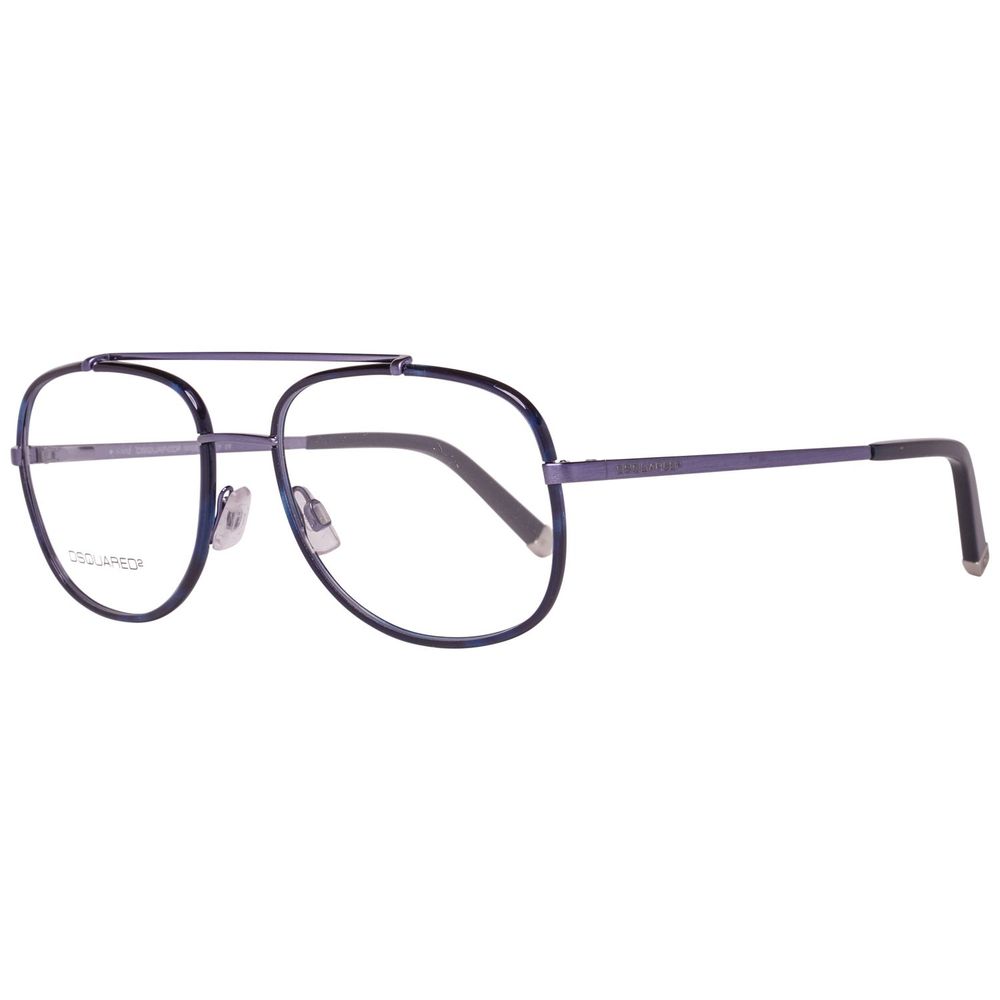 Dsquared² Blue Metal Frames for Elevated Eyewear Elegance