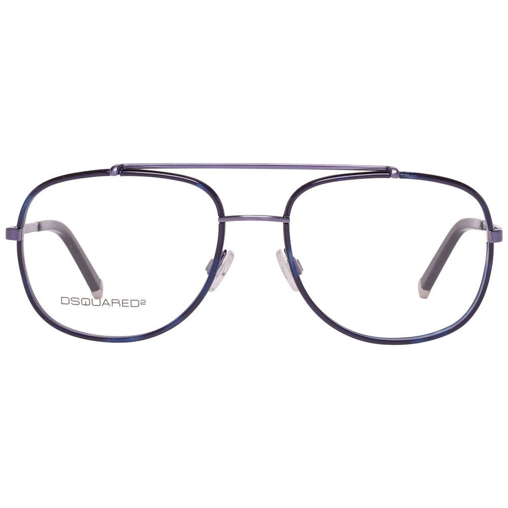 Dsquared² Blue Metal Frames for Elevated Eyewear Elegance