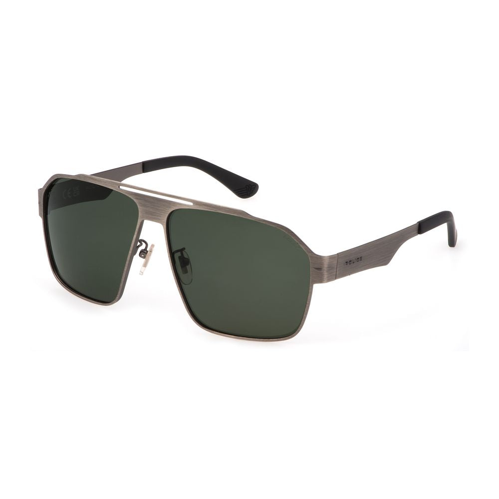 Police Gray Metal Sunglasses for Timeless Elegance