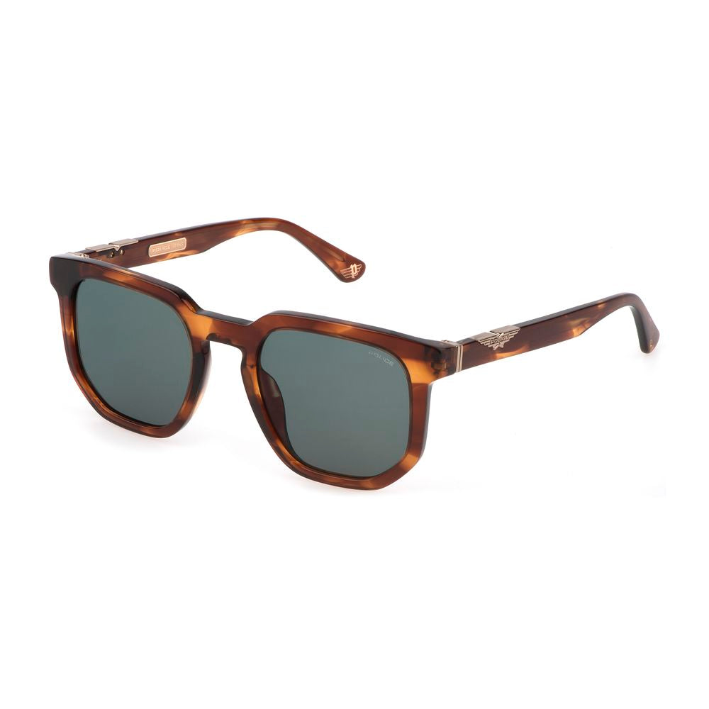 Police Brown Acetate Sunglasses for Timeless Elegance