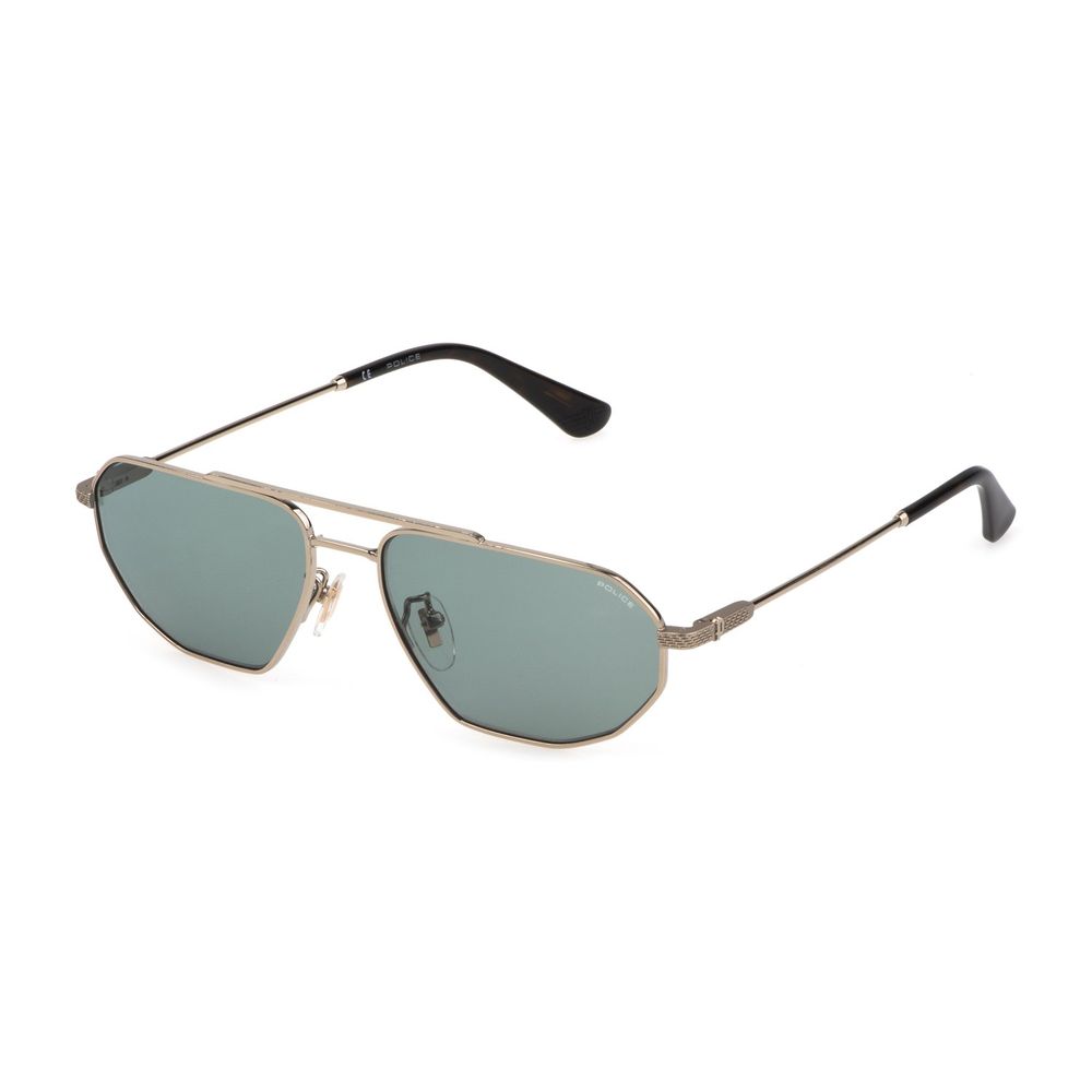 Police Gray Metal Sunglasses - Timeless Elegance Redefined