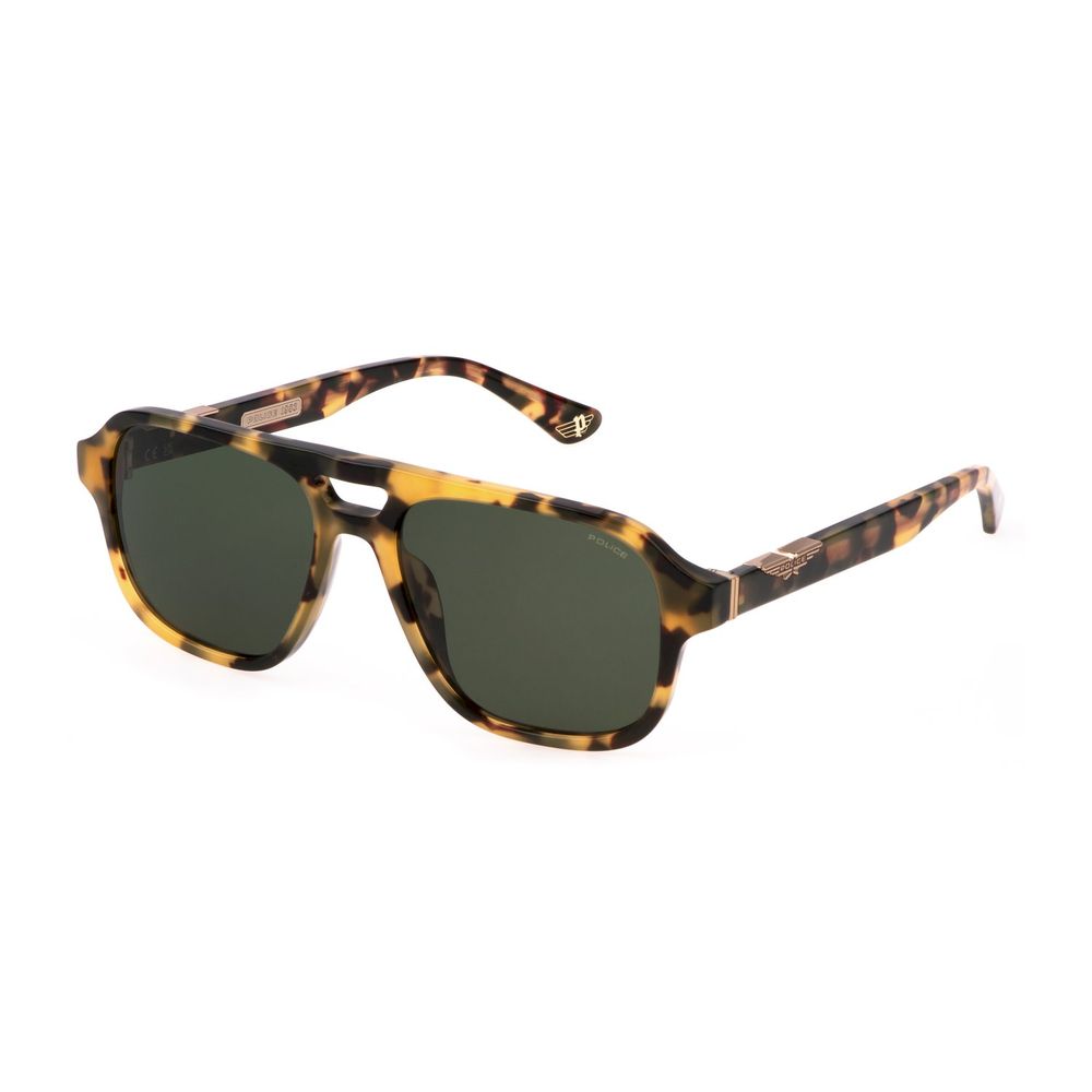 Police Brown Acetate Sunglasses for Timeless Elegance