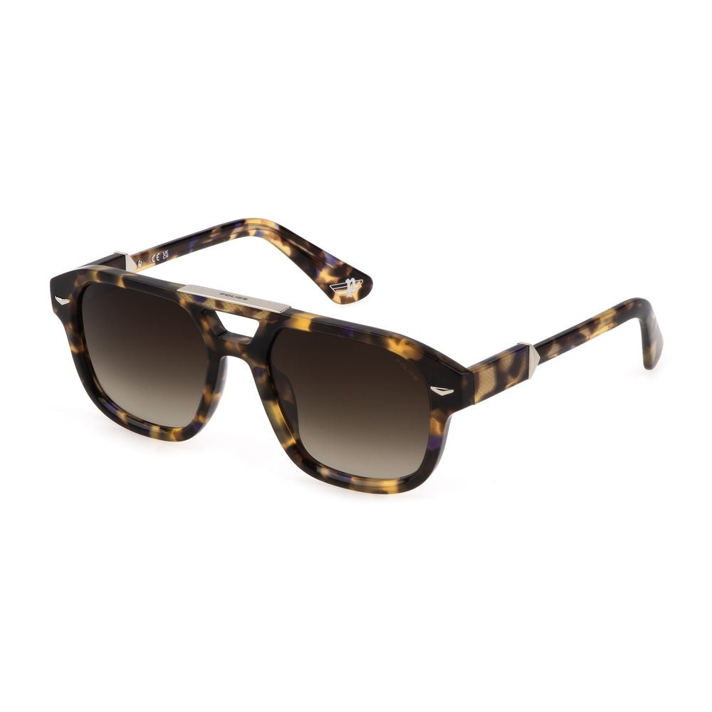 Police Brown Acetate Sunglasses with Elegant Gradient Lenses