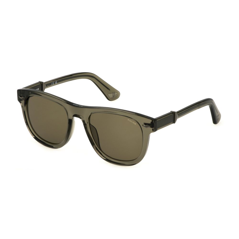 Police Green Acetate Sunglasses for Timeless Elegance
