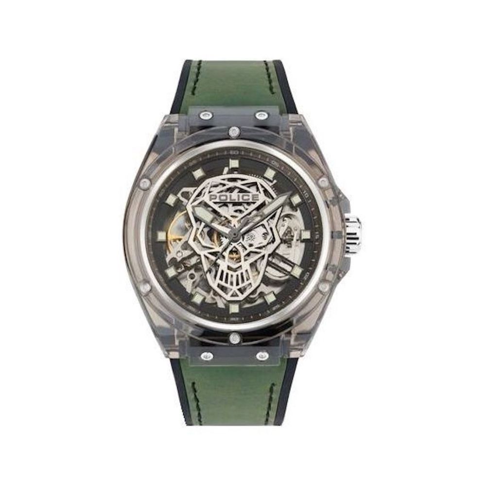 Police Green Silicone Watch - Contemporary Luxury Timepiece