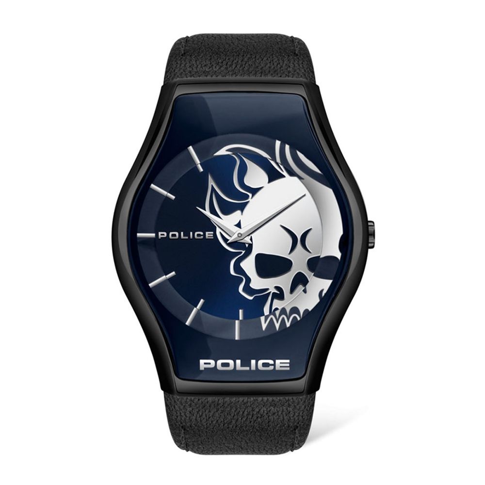 Police Black Leather Watch - Timeless Elegance Redefined