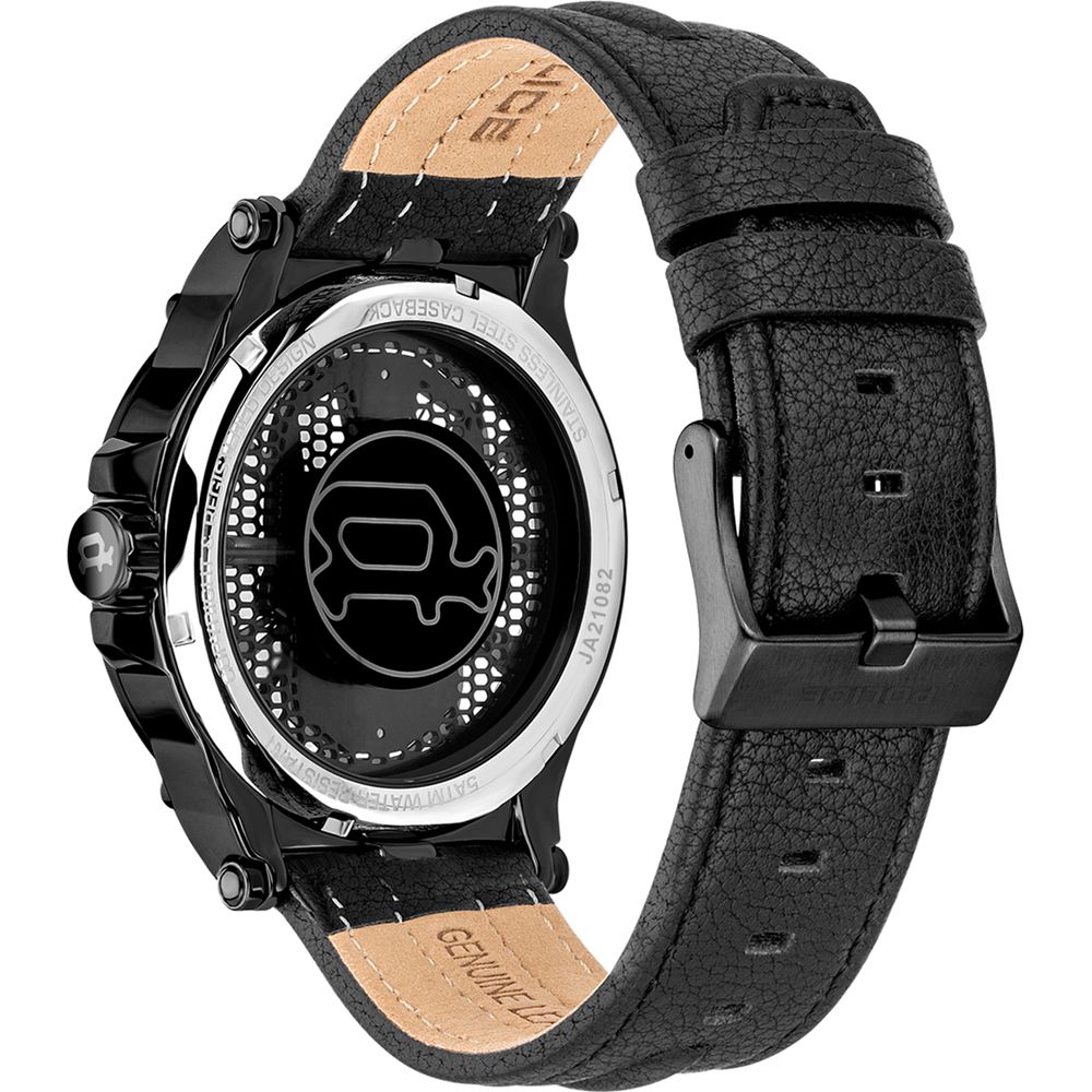 Police Black Leather Watch - Timeless Elegance Redefined