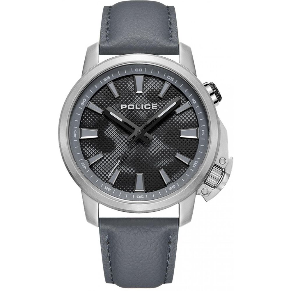Police Gray Leather Watch - Timeless Elegance Redefined