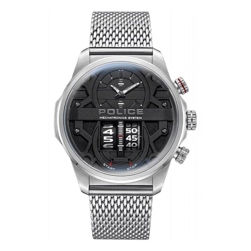 Police Gray Stainless Steel Watch with Chronograph Elegance