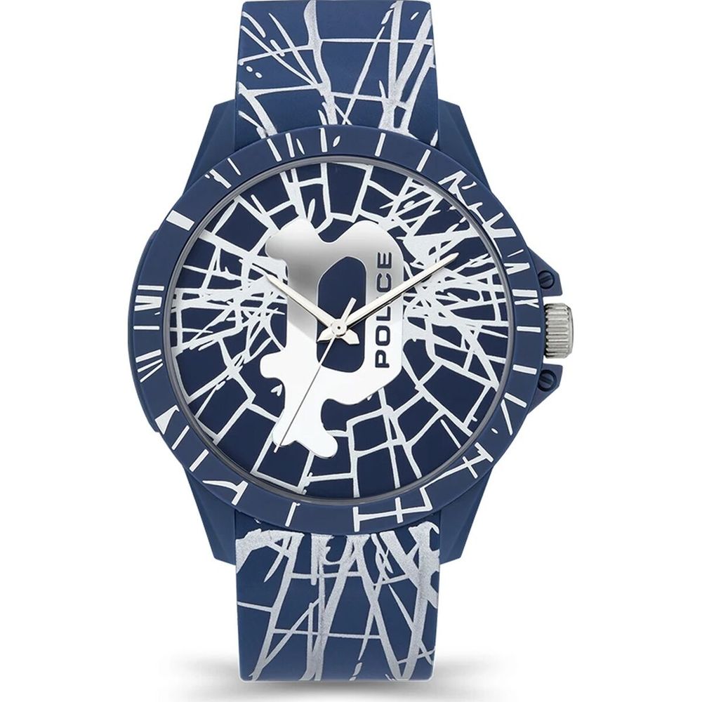 Police Blue Silicone Watch - Contemporary Elegance Redefined