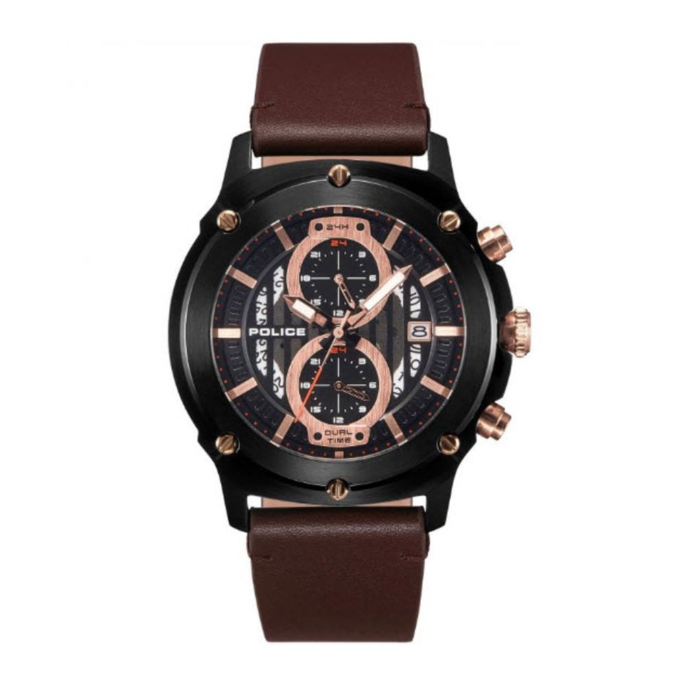Police Brown Leather Watch - Sophisticated Timepiece Elegance