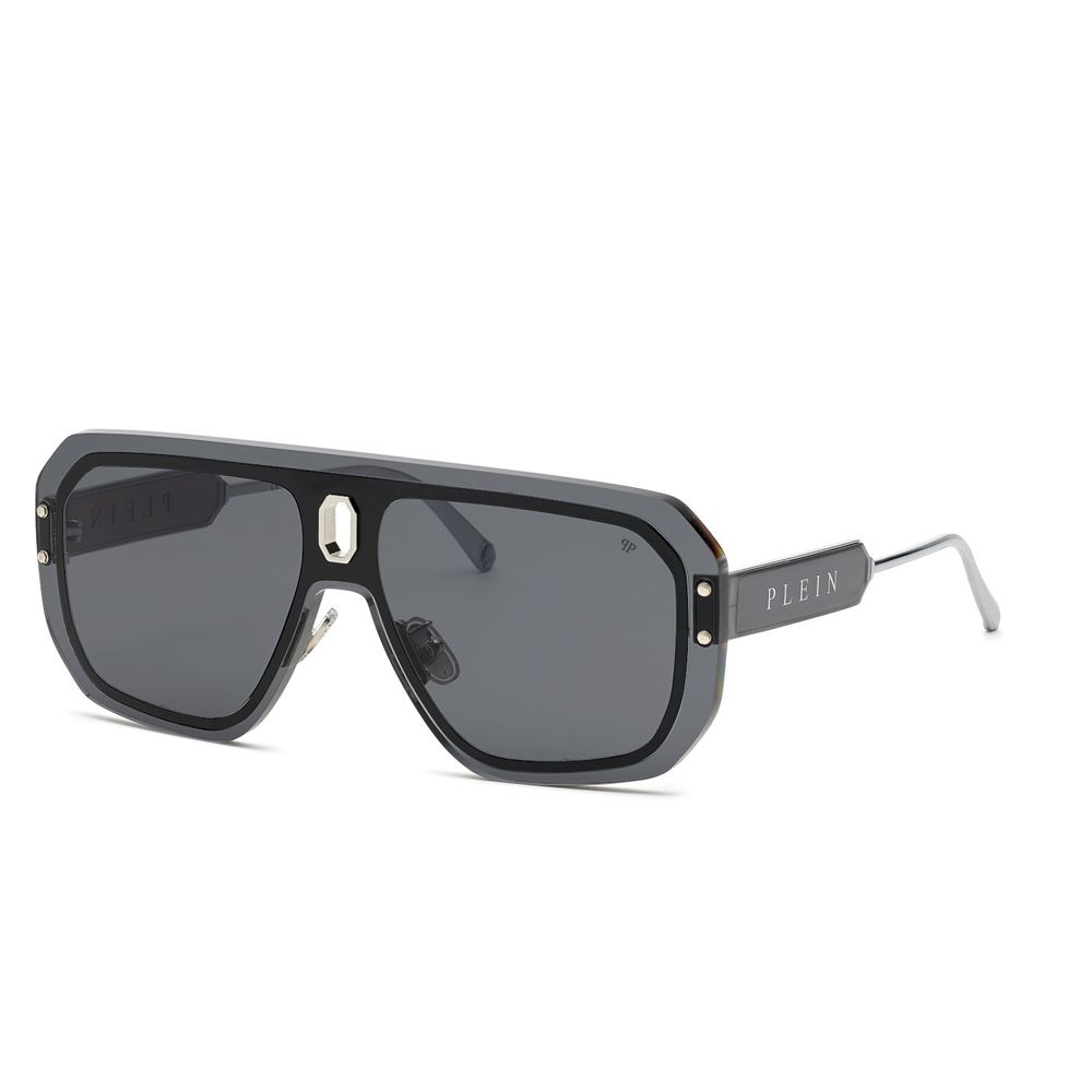 Philipp Plein Gray Metal Sunglasses for Modern Elegance