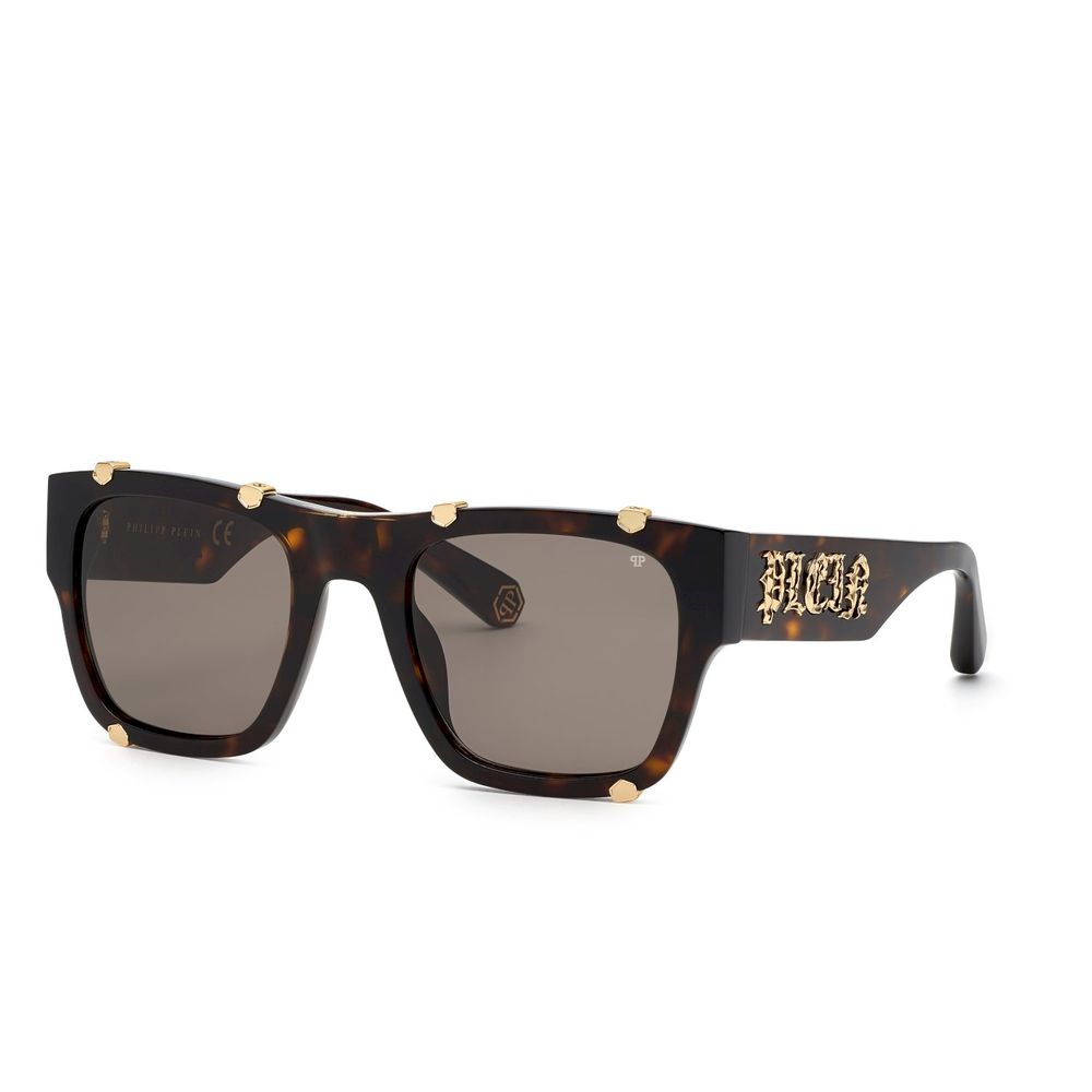 Philipp Plein Brown Acetate Sunglasses for Effortless Elegance