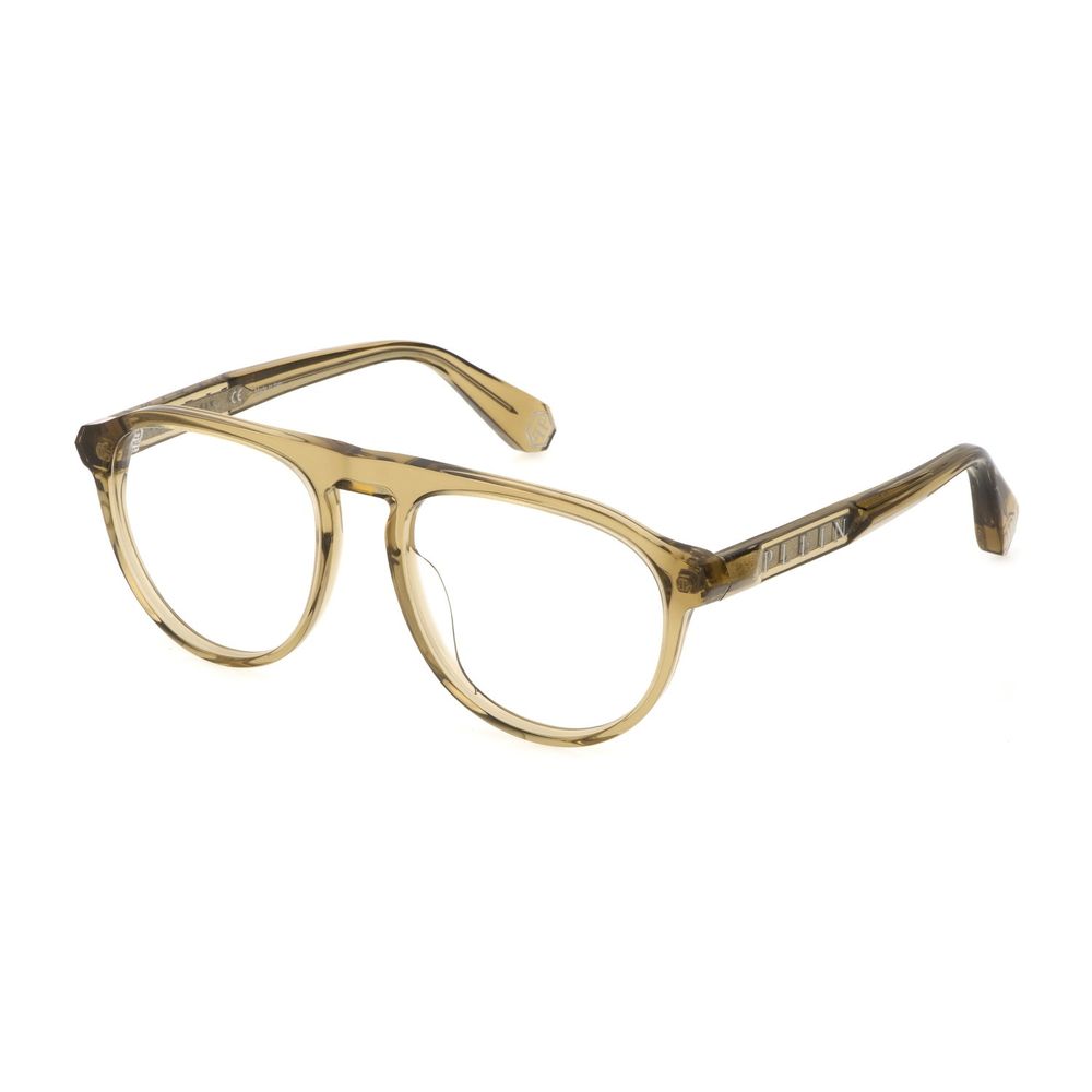 Philipp Plein Beige Acetate Frames for Elevated Style