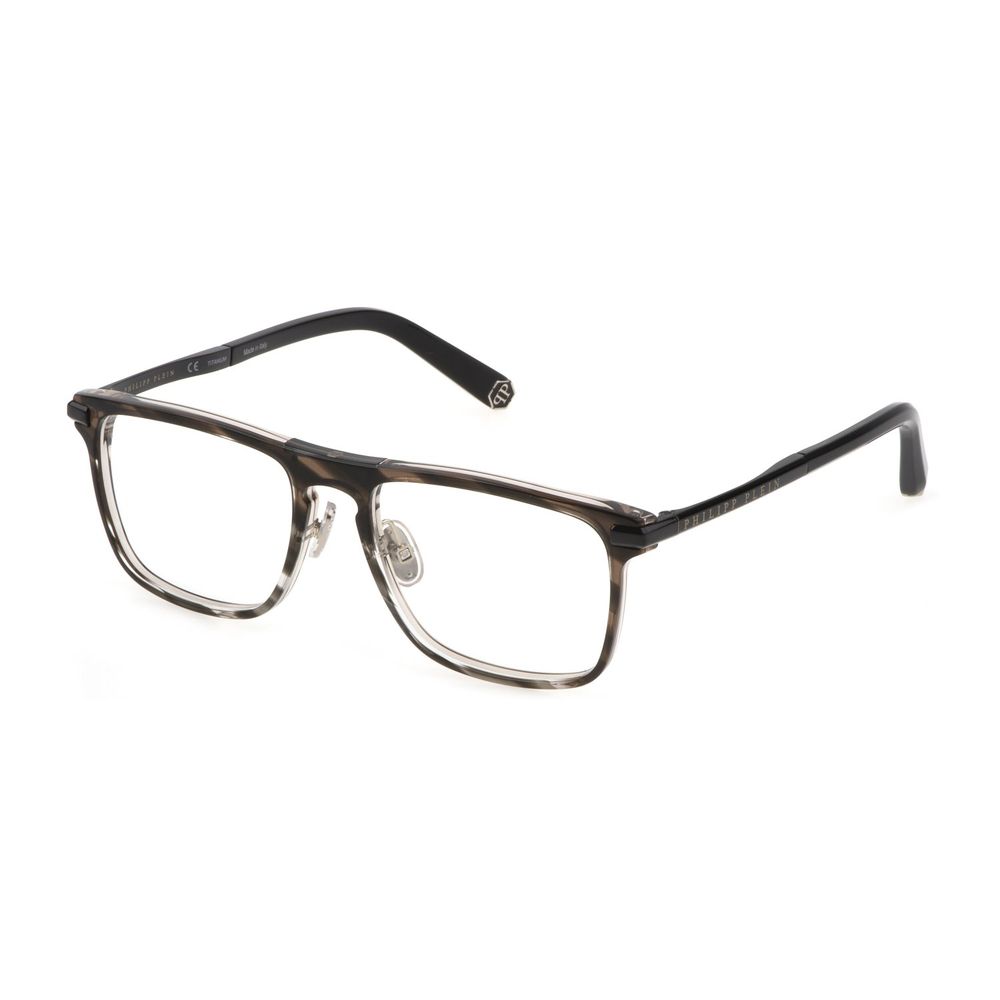 Philipp Plein Gray Acetate Frames for Elevated Elegance