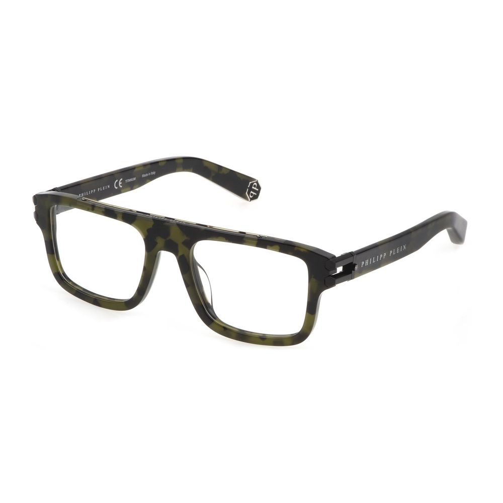 Philipp Plein Green Acetate Frames for Elevated Elegance
