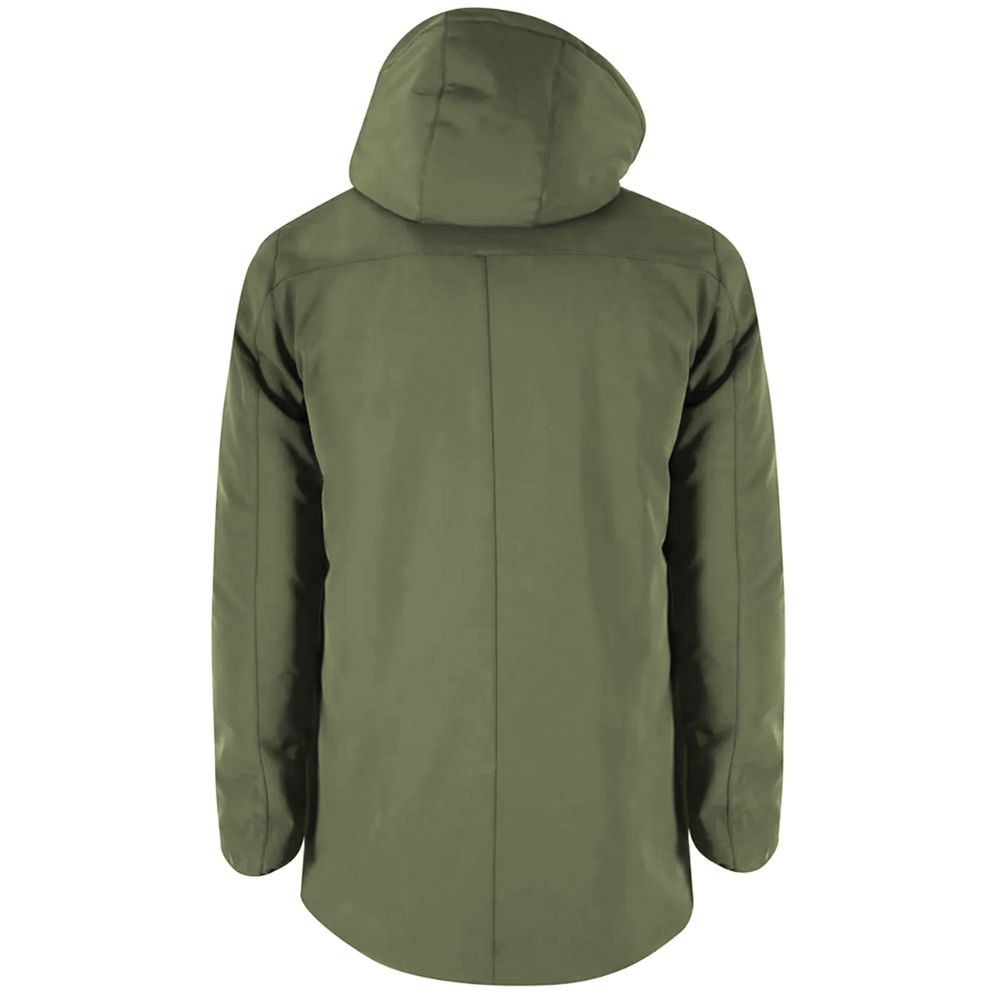 Yes Zee Green Nylon Jacket for Sophisticated Style
