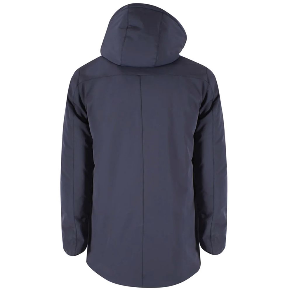 Yes Zee Blue Nylon Jacket - Effortless Elegance Redefined