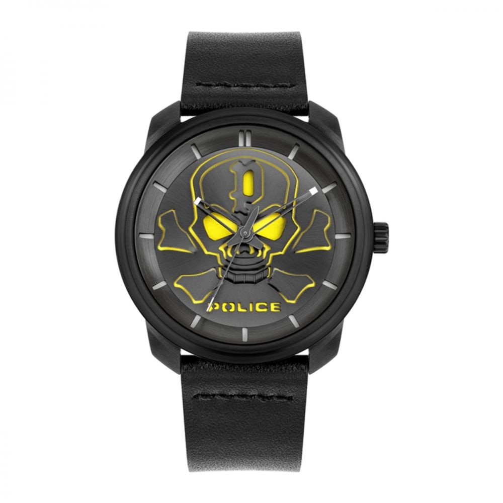 Police Black Leather Watch - Timeless Elegance Redefined