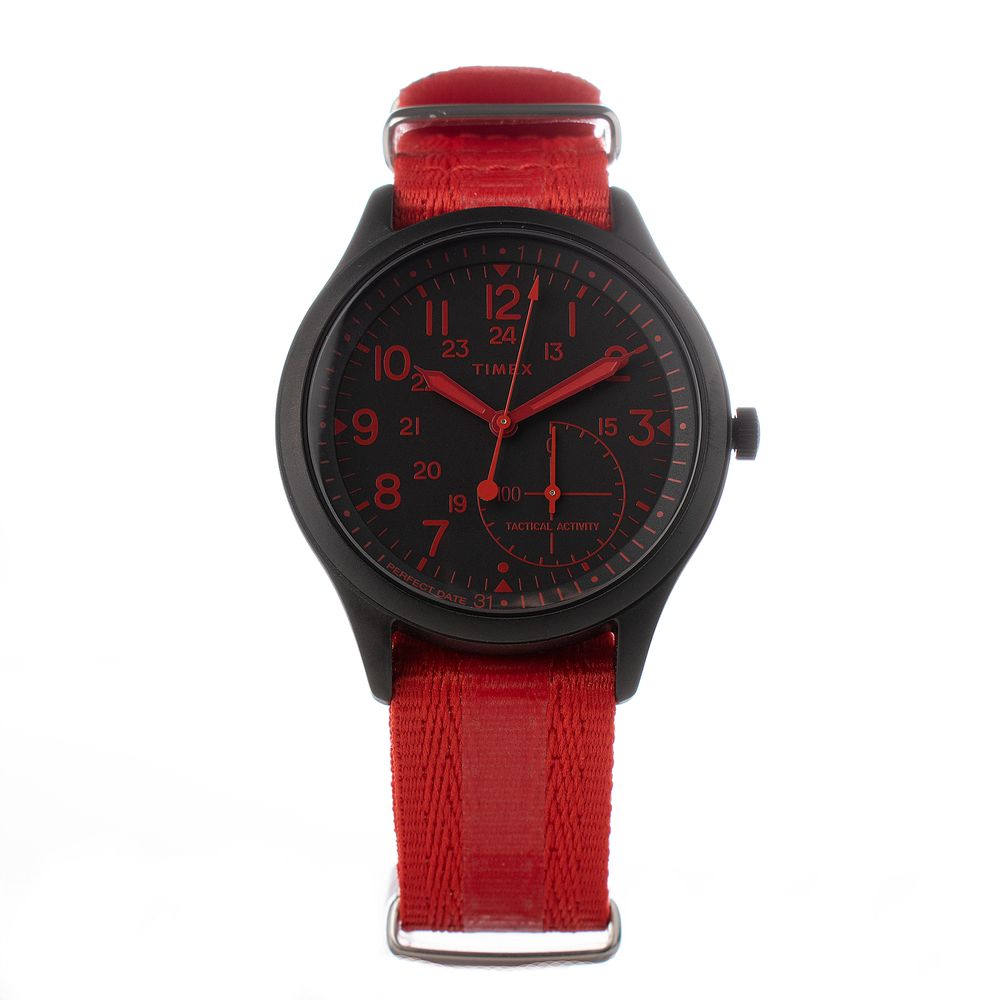 Timex Red Nylon Watch - Bold Elegance for Every Occasion