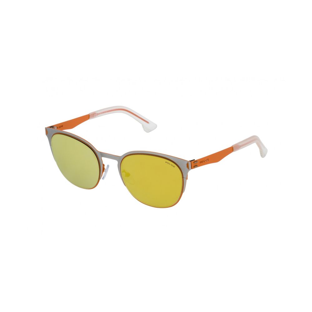 Police Silver Orange Metal Sunglasses