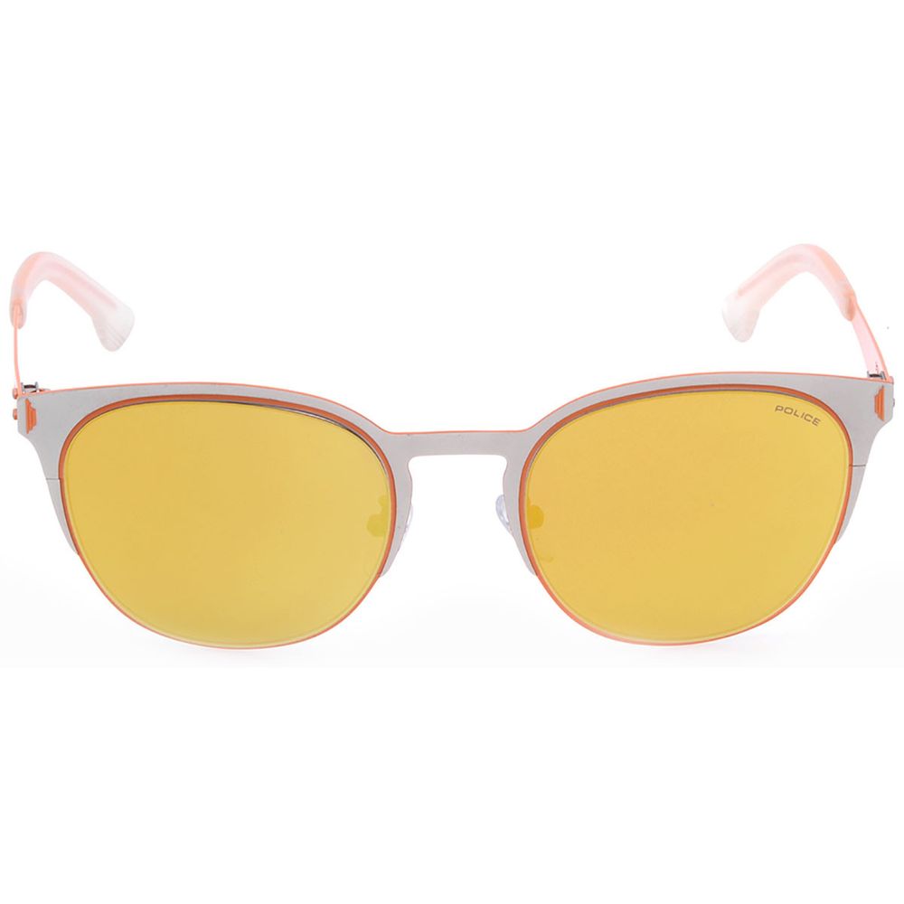 Police Silver Orange Metal Sunglasses