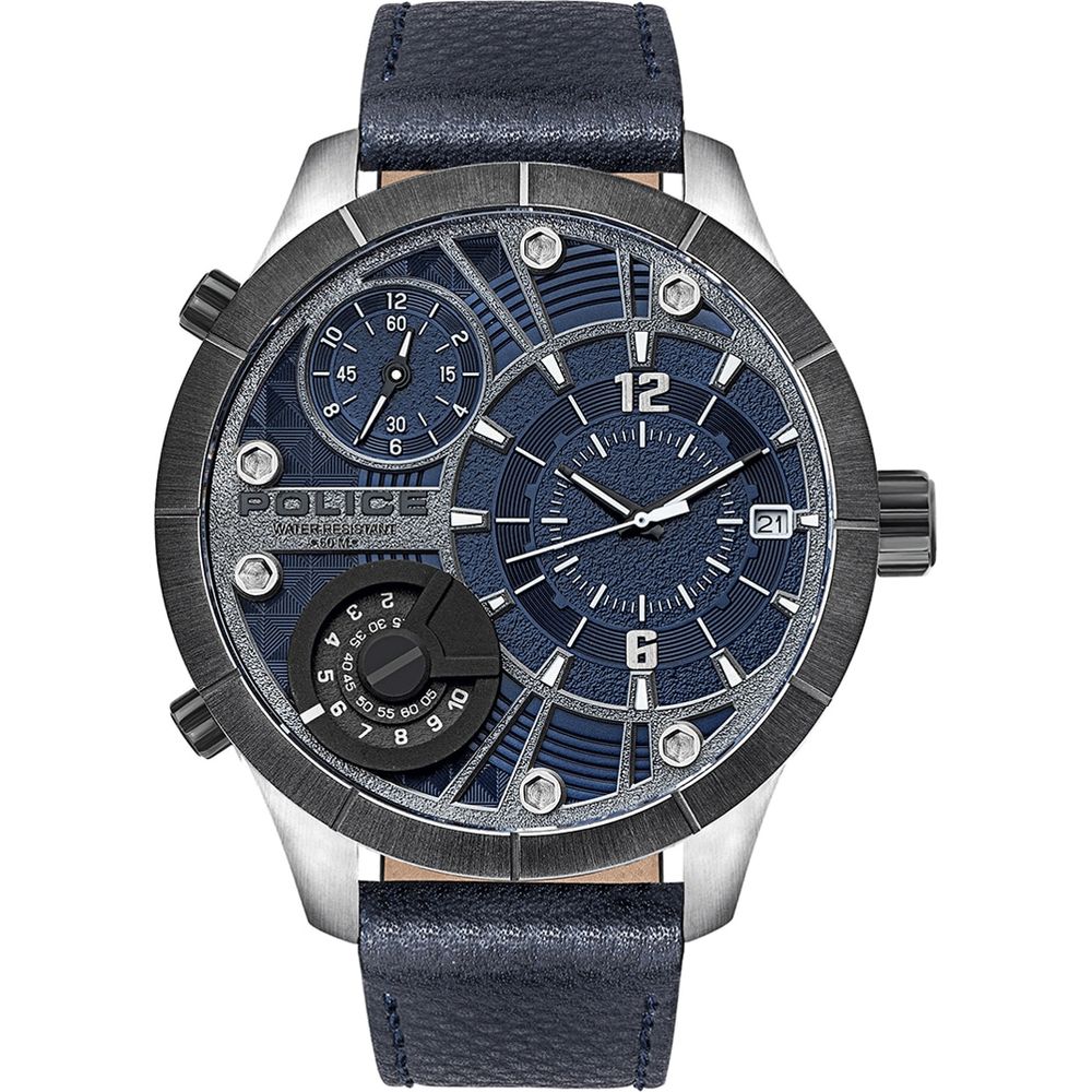 Police Blue Leather Watch - Timeless Elegance Redefined