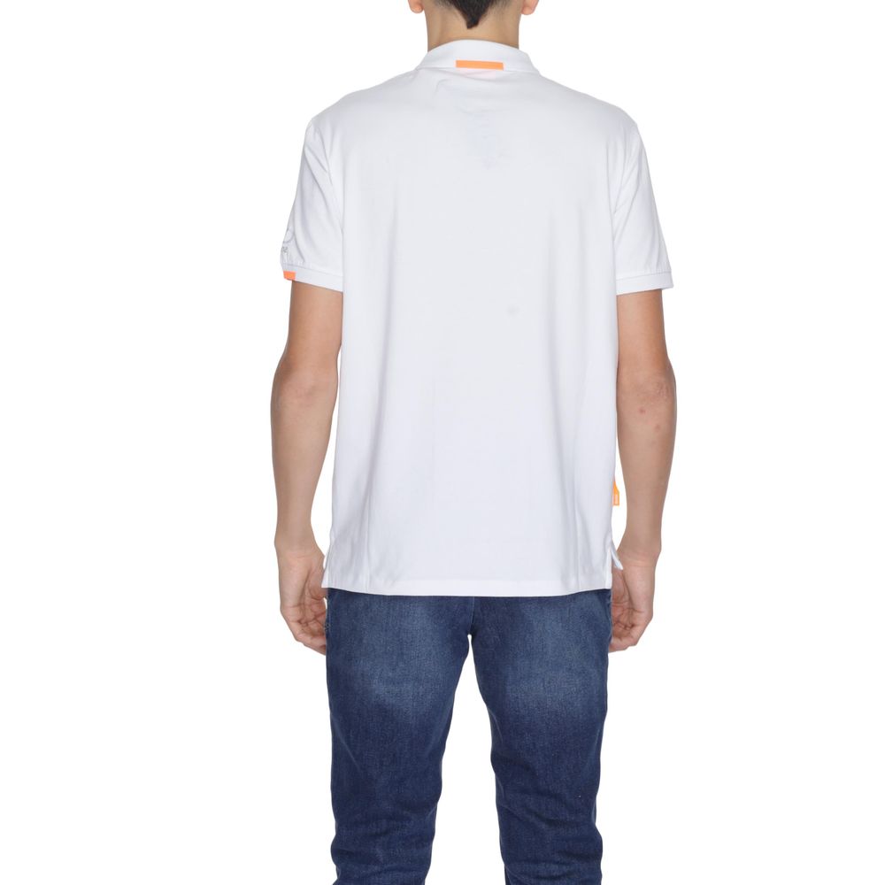 Suns White Cotton Polo Shirt - Timeless Elegance Redefined