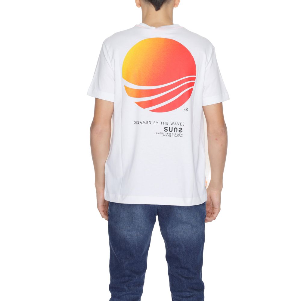 Suns White Cotton T-Shirt - Effortless Sophistication and Elegance