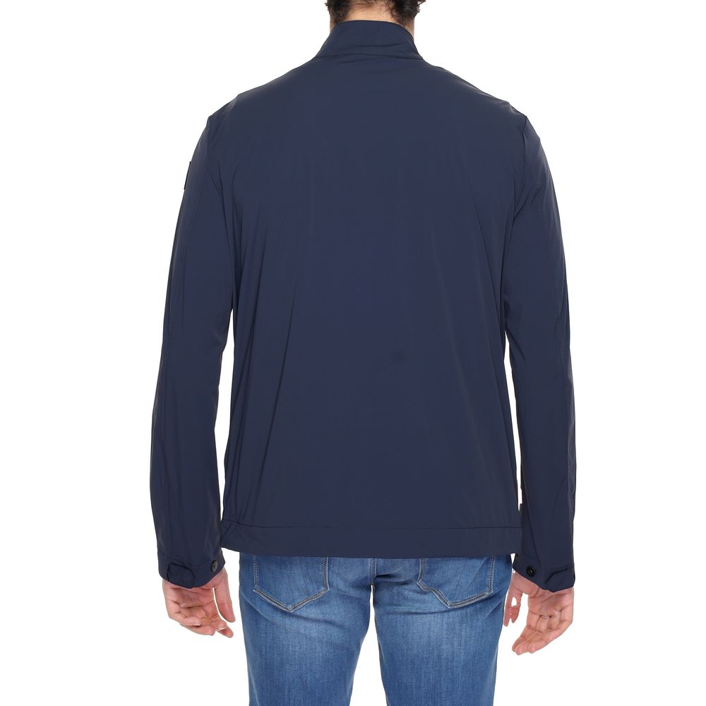 Suns Blue Nylon Jacket for Effortless Sophistication