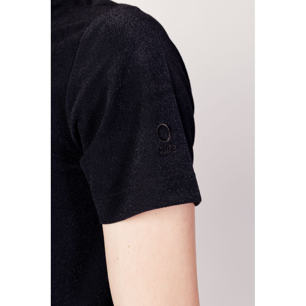 Suns Black Cotton Polo Shirt - Effortless Elegance Redefined