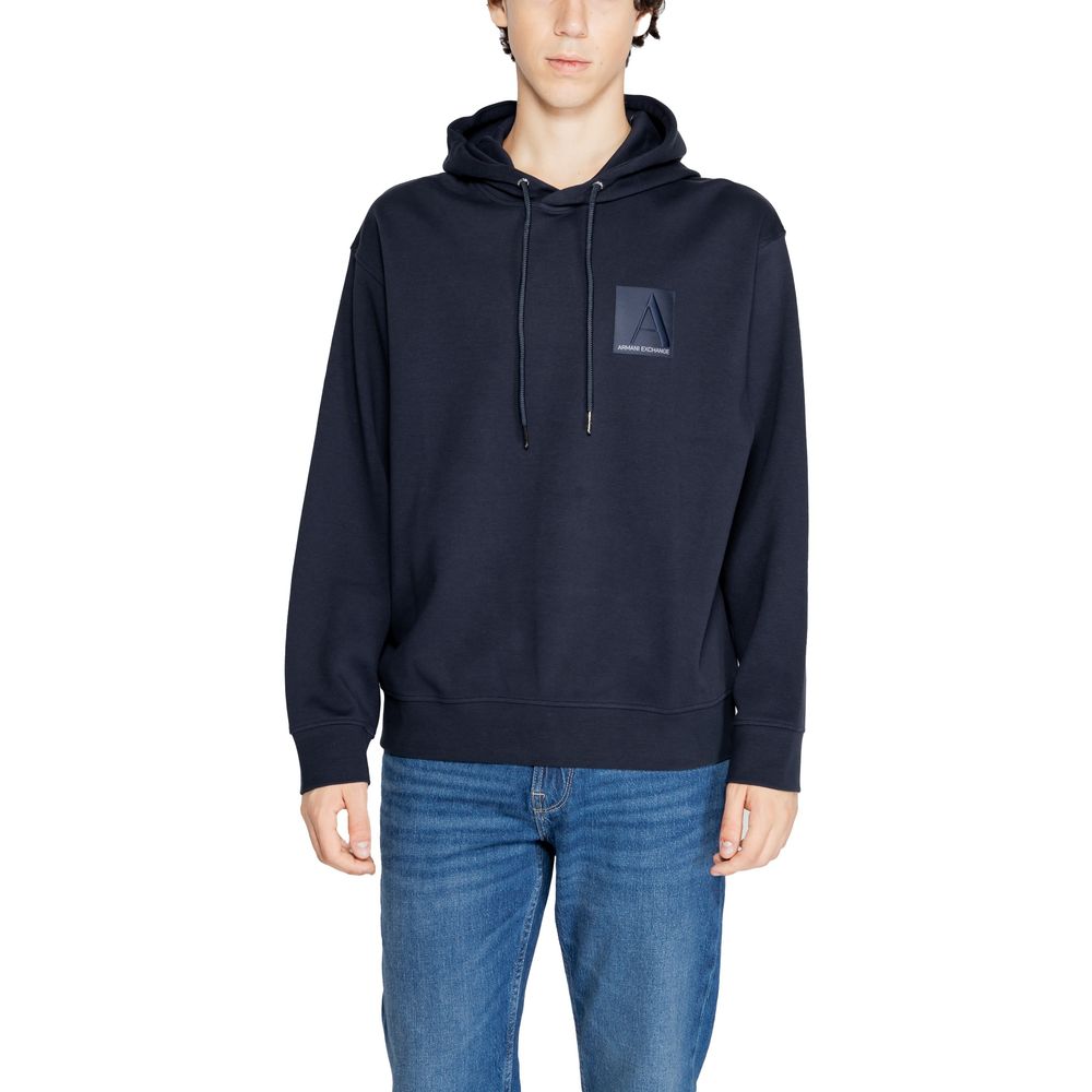 Armani Exchange Blue Cotton Sweater for Effortless Elegance