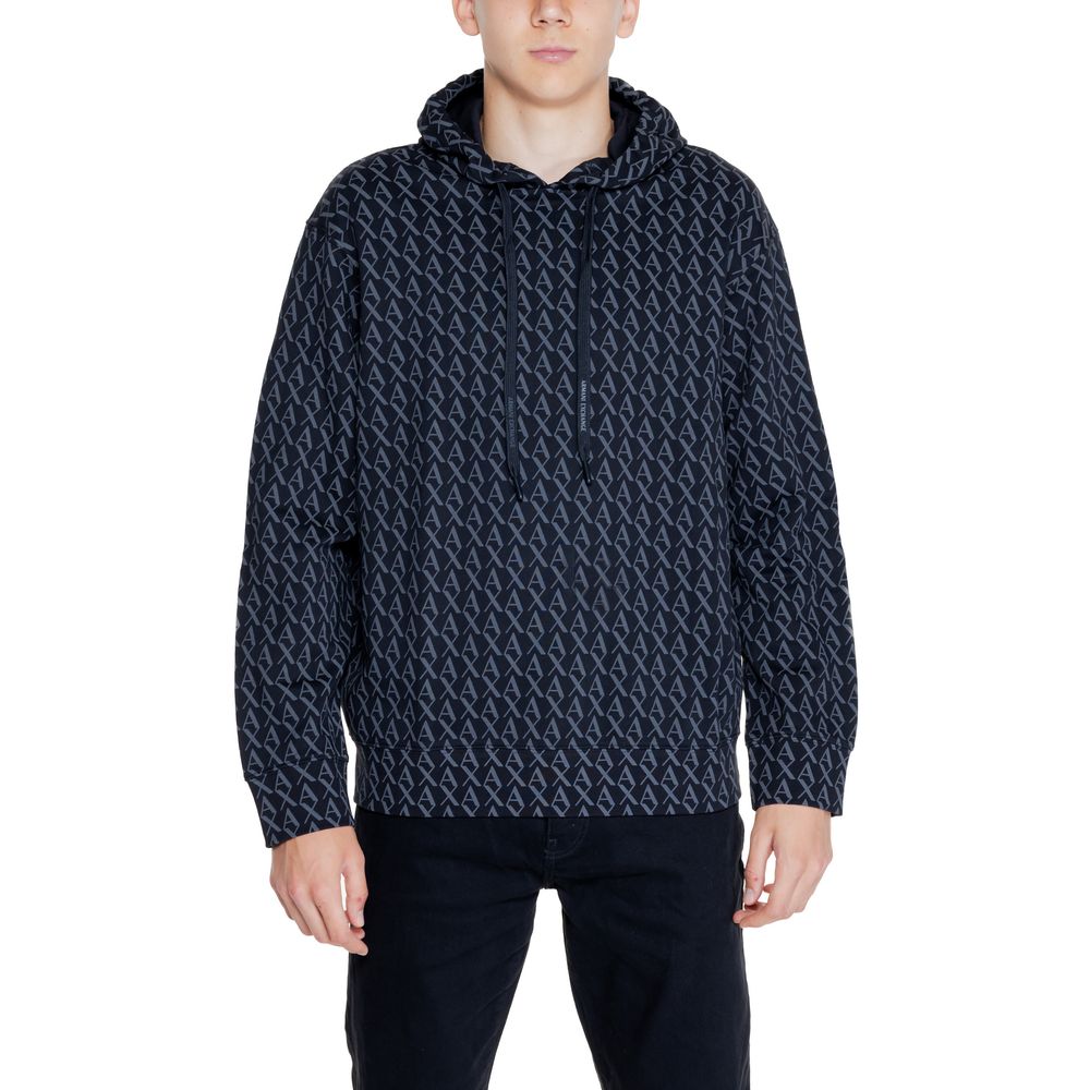 Armani Exchange Black Cotton Sweater for Elevated Style